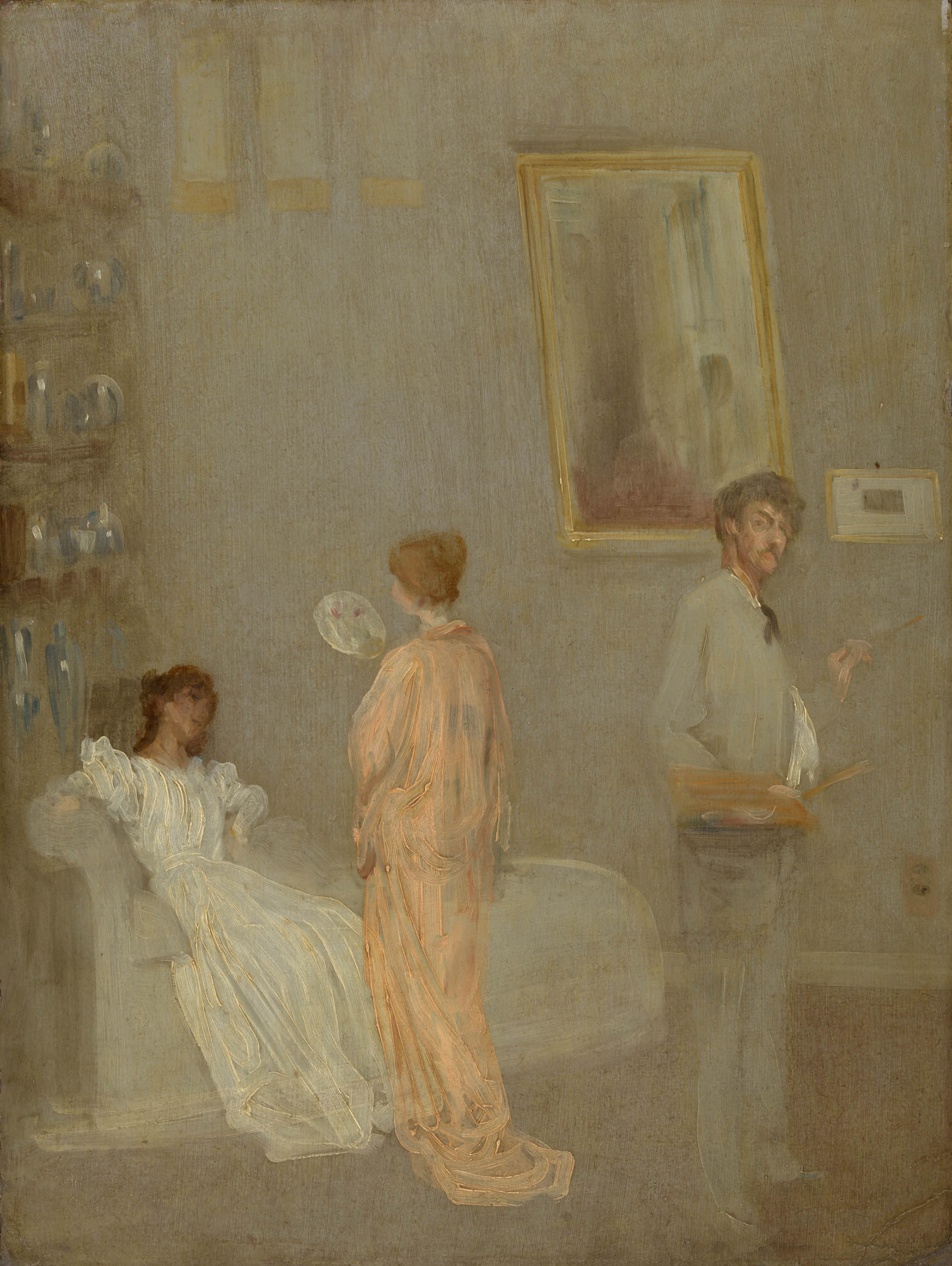 ‘Devoted to every nuance of white in Whistler’s repertoire’: Symphony in White, No 2. Main image: one of his greatest paintings Nocturne in Blue and Silver
