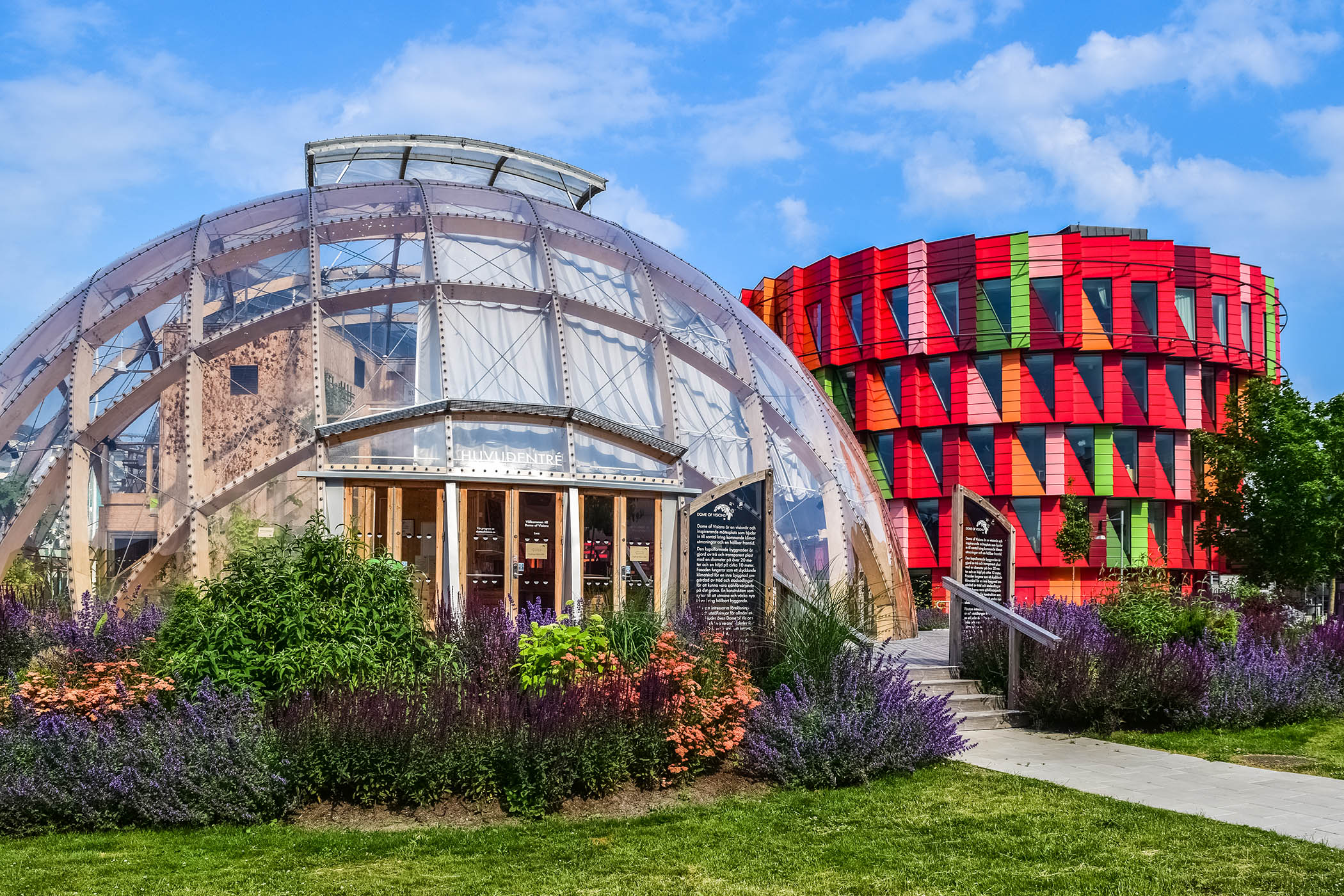 The Dome of Visions and Kuggen building on the campus of Chalmers University, Gothenburg