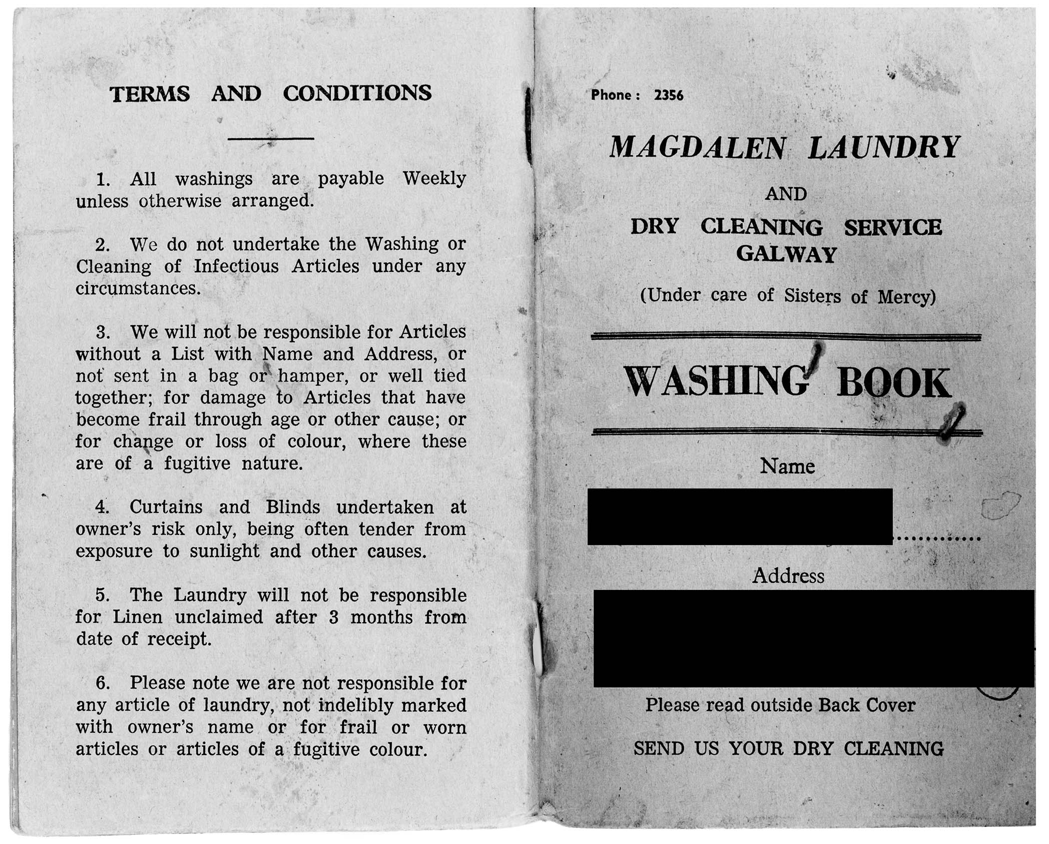A washing book from 1972