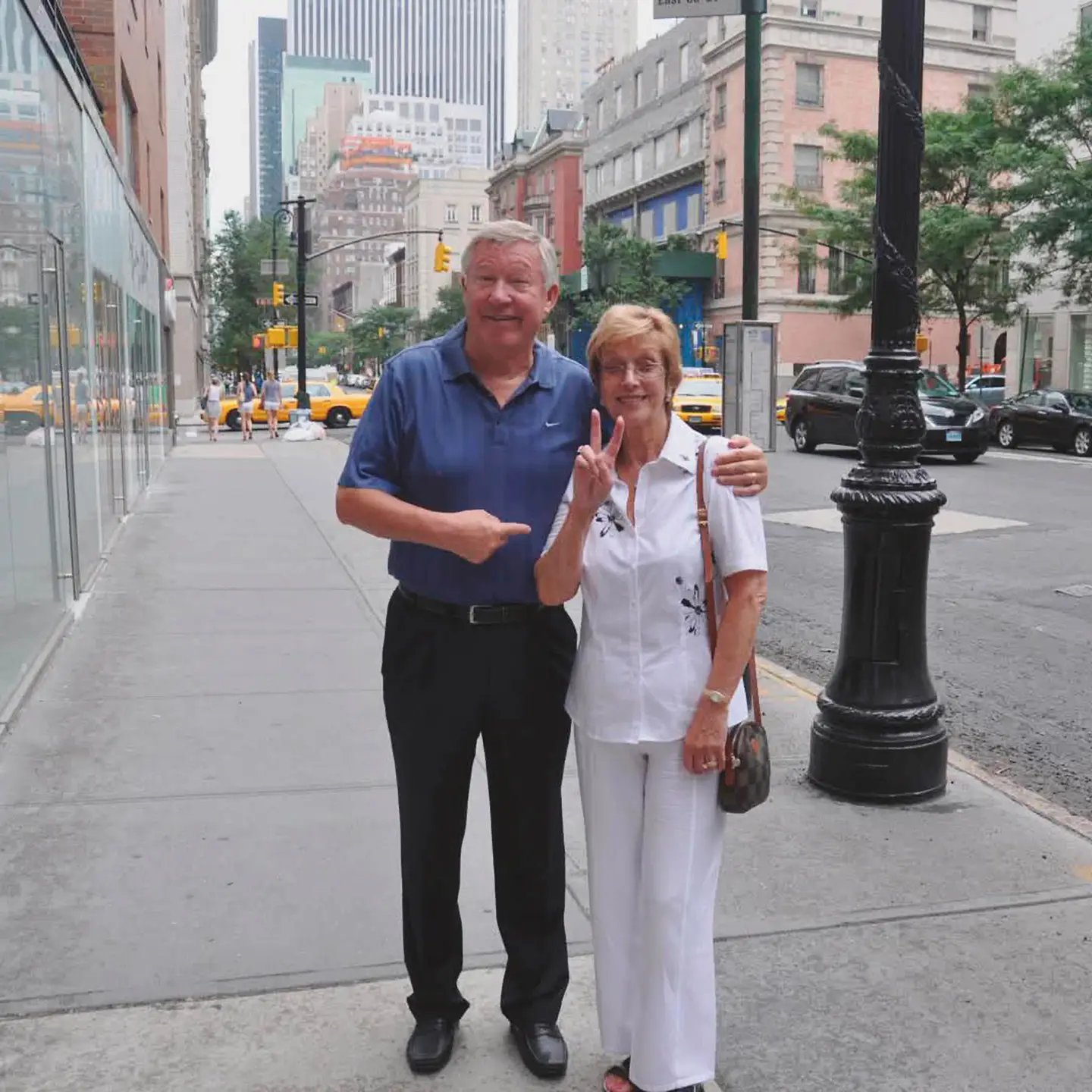 Alex Ferguson with Cathy in New York