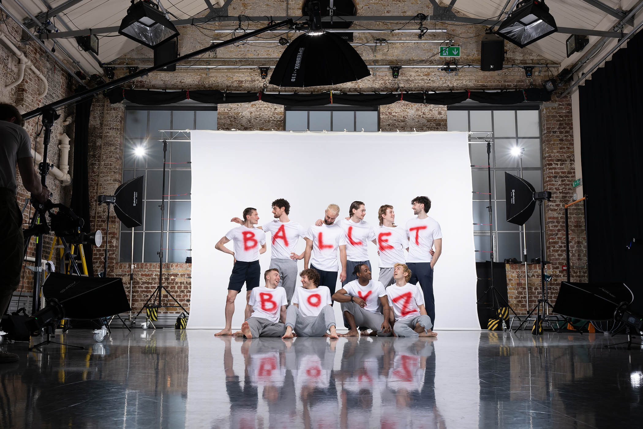 The current company, with rising star Seirian Griffiths far left bottom row