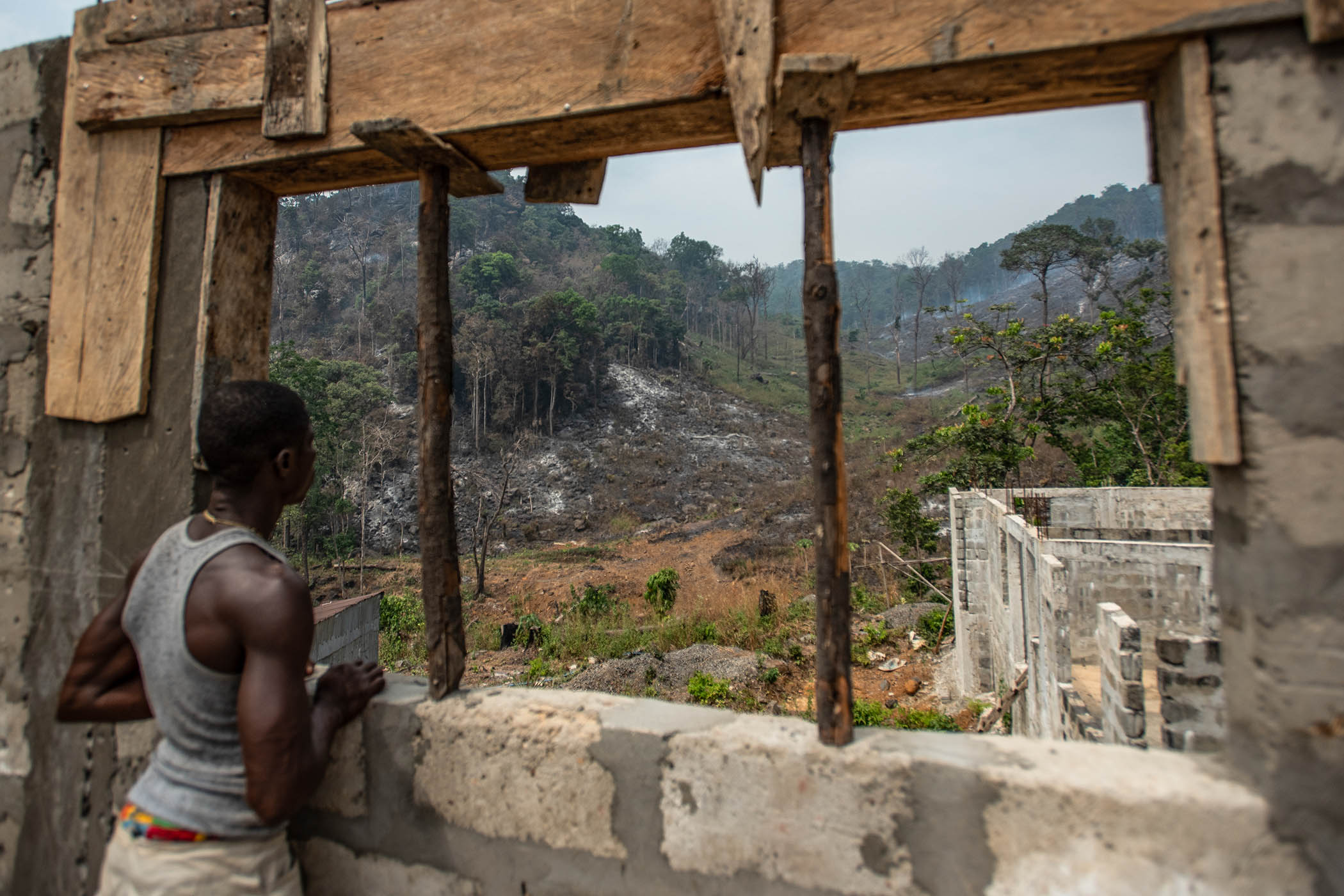 Half-finished houses in Western Peninsula National Park, where building is illegal