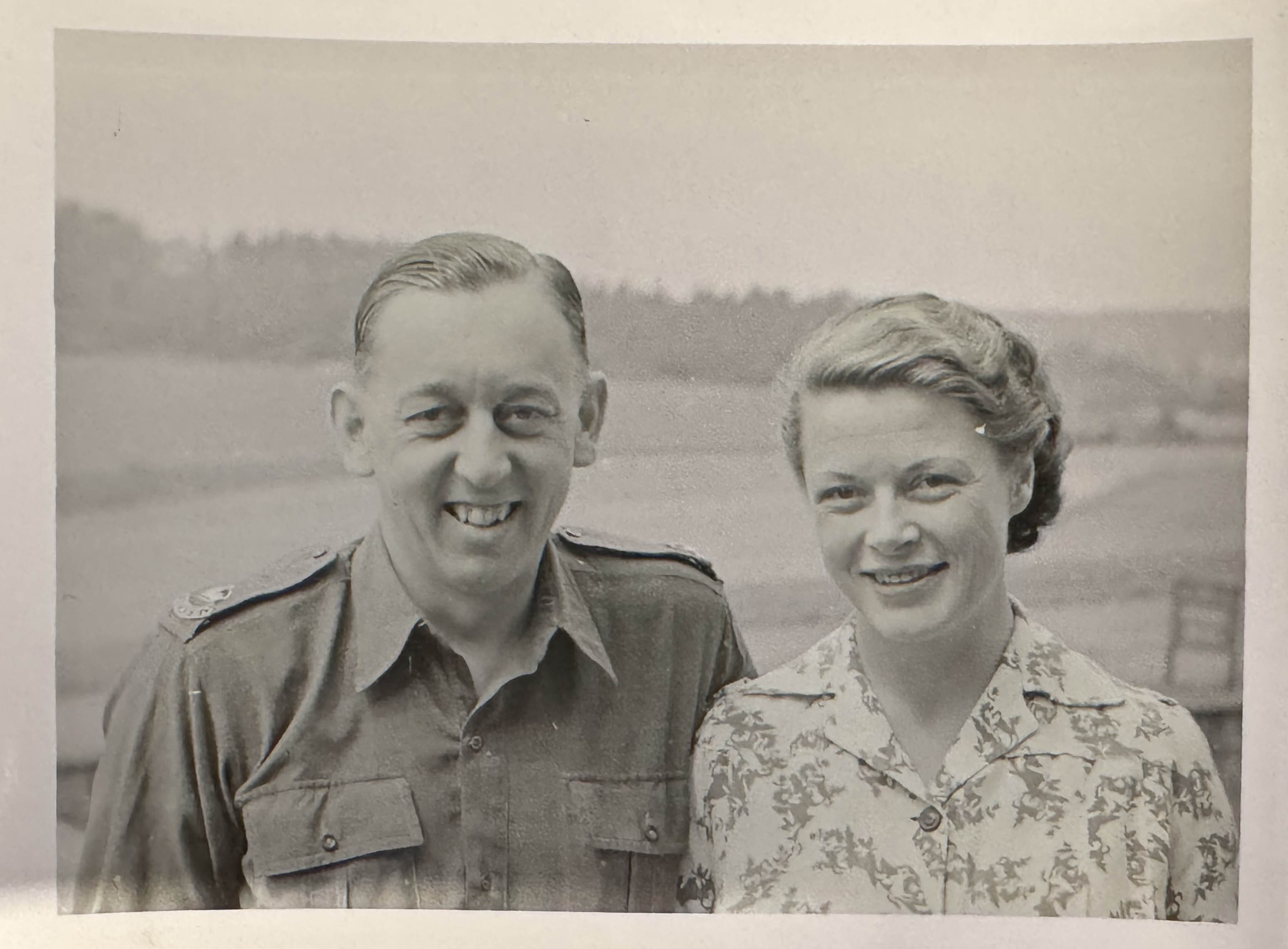Captain Marcus Mitchell, Robin McKie’s father-in-law, with his wife Sue in 1952