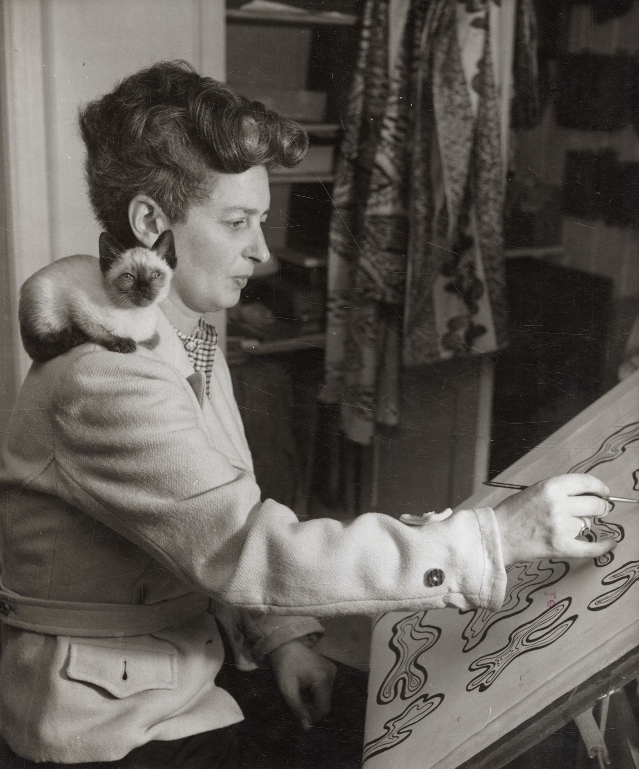 Enid Marx in her studio, 1948