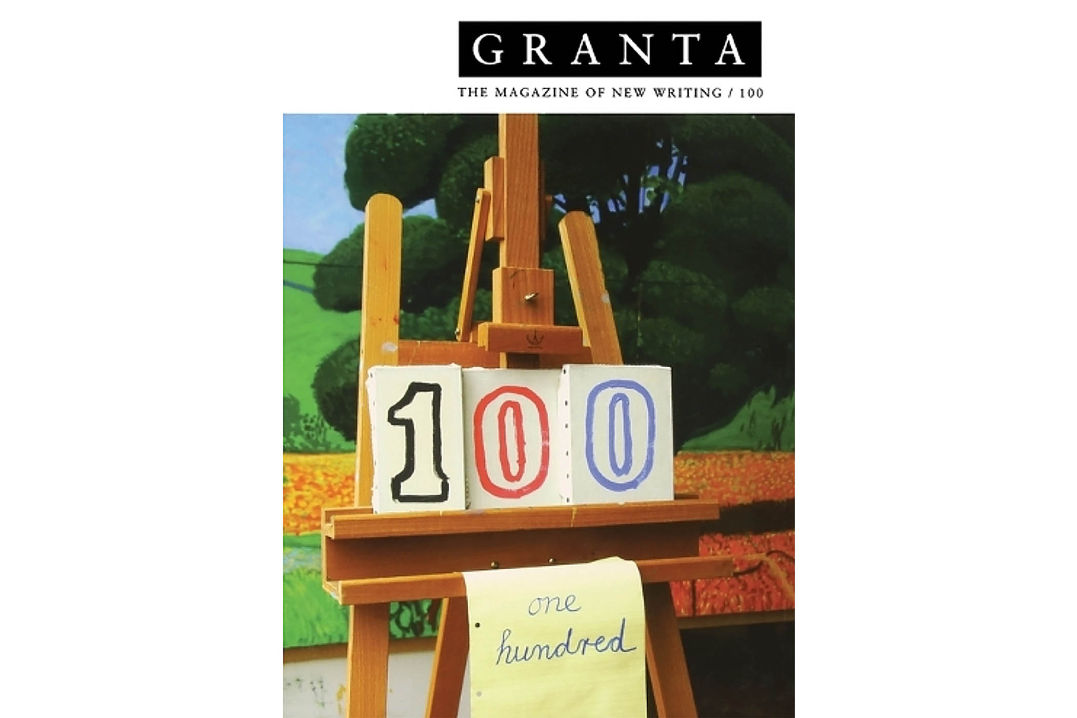 David Hockney’s cover for GRANTA Magazine’s 100th issue.
