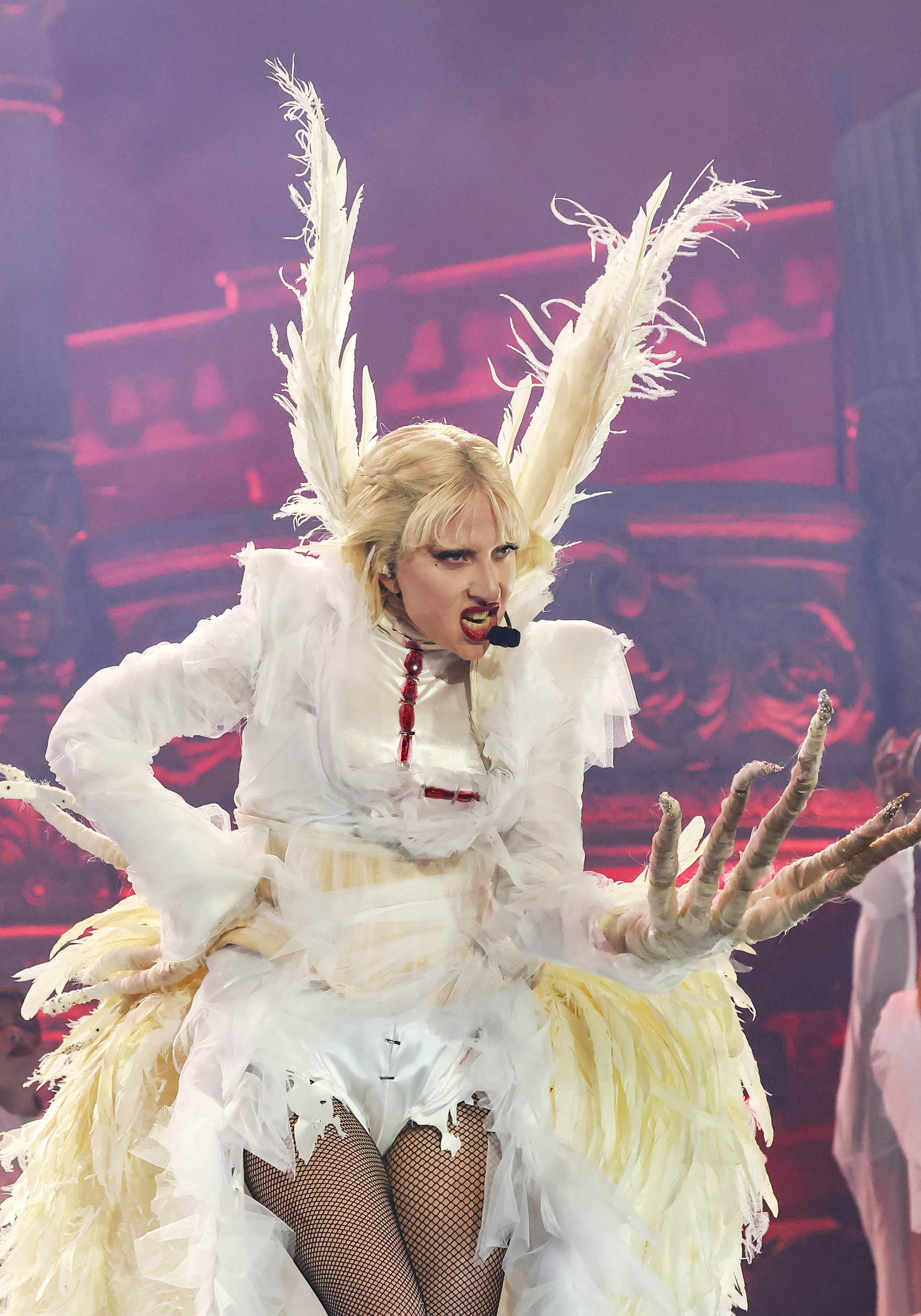 Lady Gaga wears Dilara to perform at Coachella in California on 11 April 2025