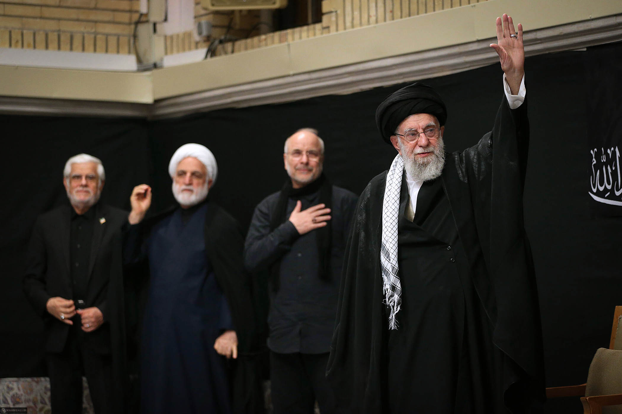 Ayatollah Ali Khamenei and supporters