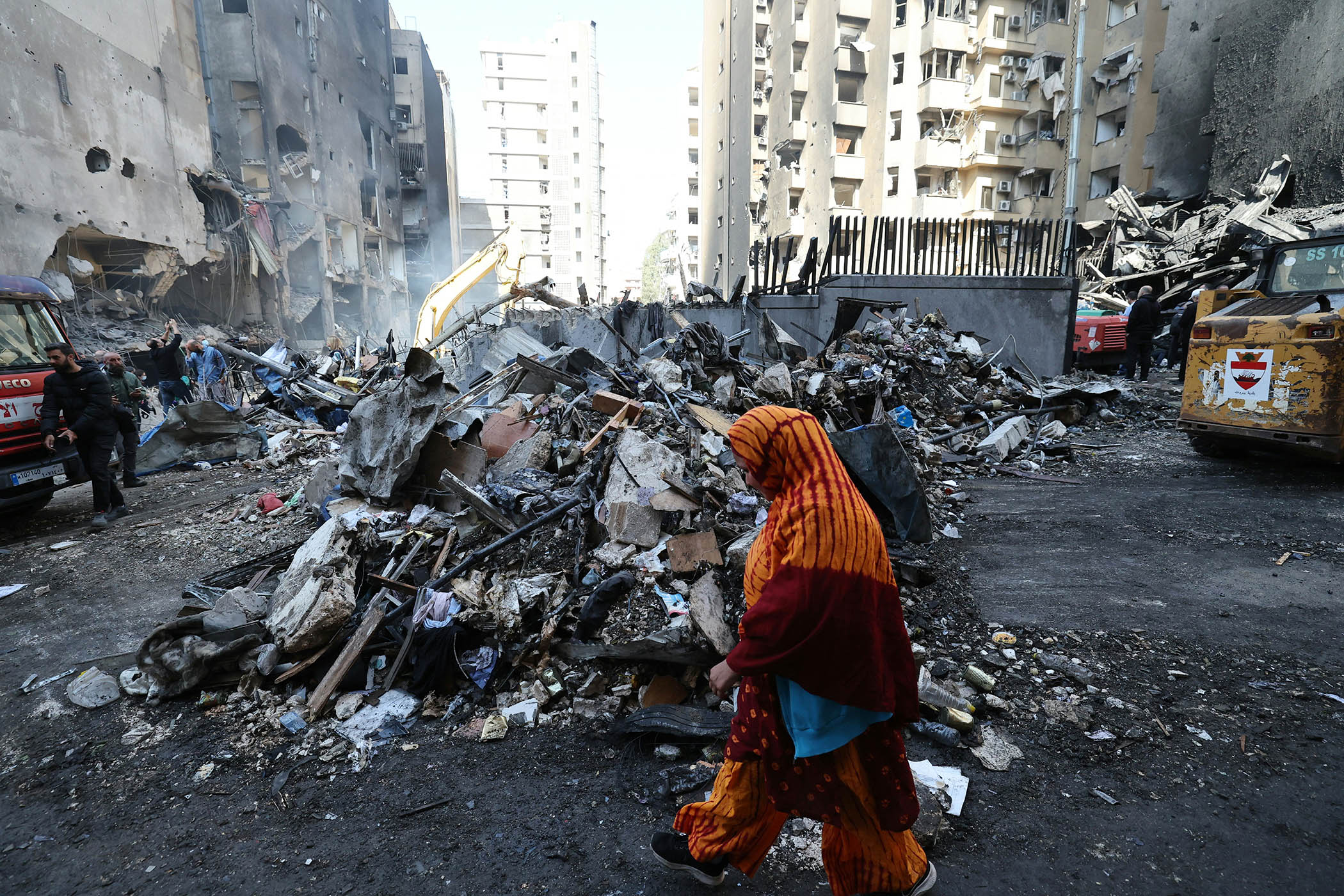 Beirut’s Corniche al-Mazraa after an Israeli airstrike