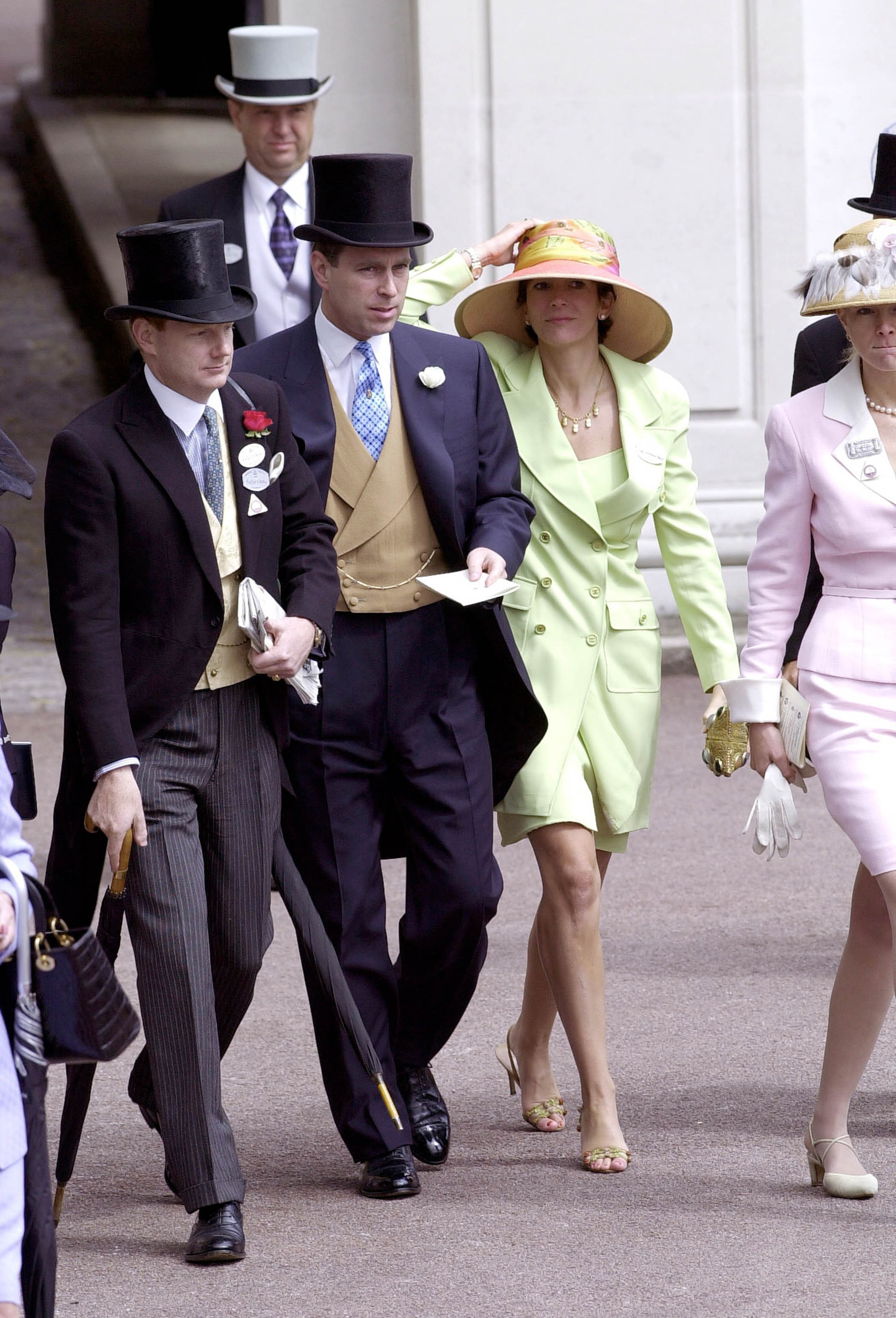 Mountbatten-Windsor with Ghislaine Maxwell at Ascot in 2000
