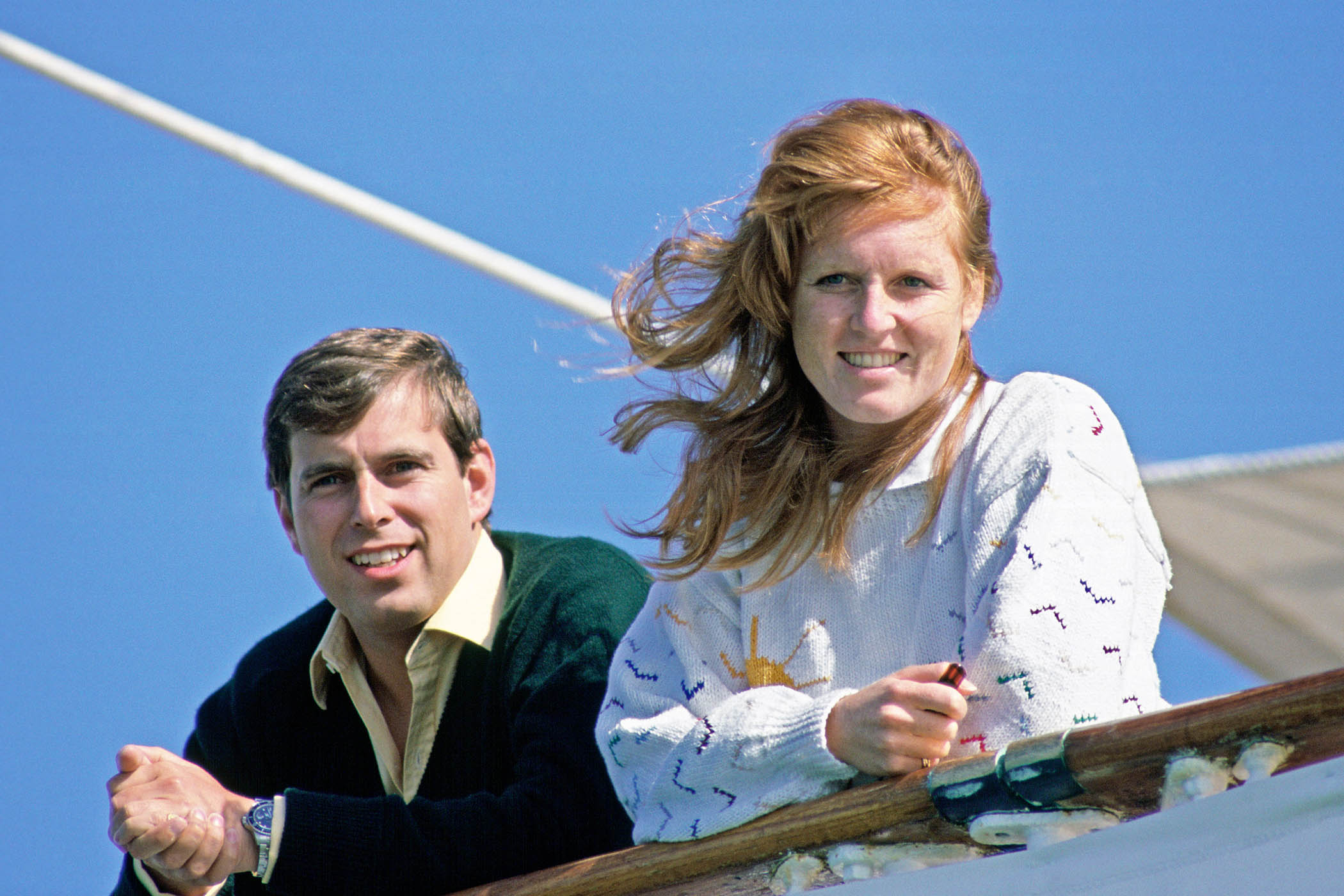 Mountbatten-Windsor and Ferguson returning from their honeymoon in 1986