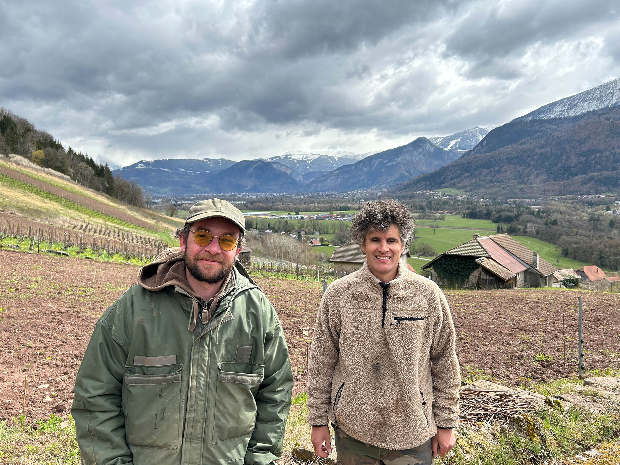 Domaine du Gringet (formerly Belluard) in the Haute Savoie, run by Vincent Ruiz (left) Miguel Sarzier