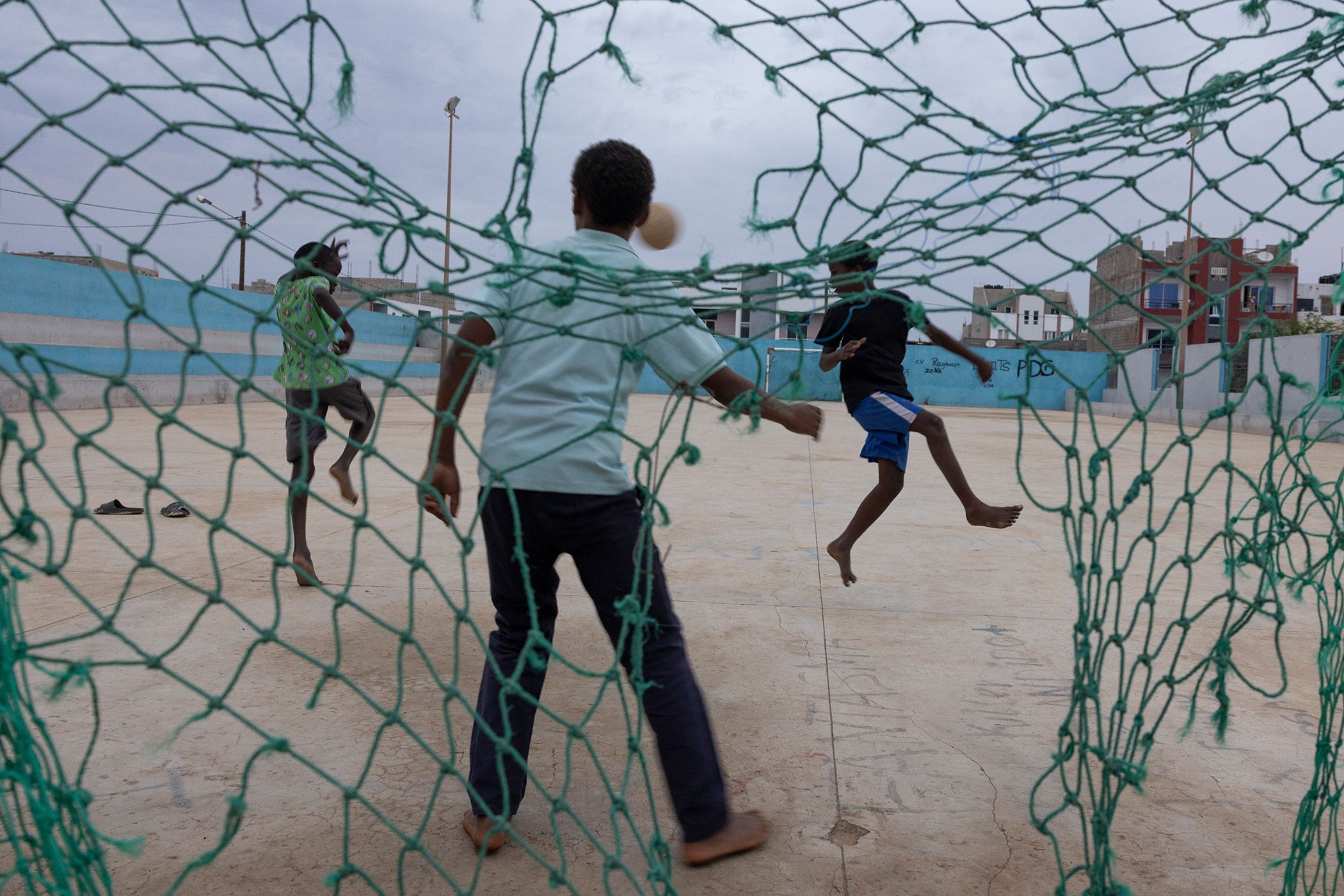 Back to basics: children go barefoot in Espargos.