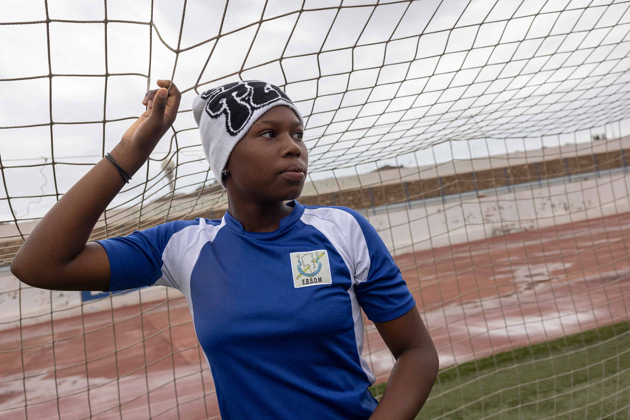 Net asset: a boy takes a breather during a game at Espargos, Sal island.