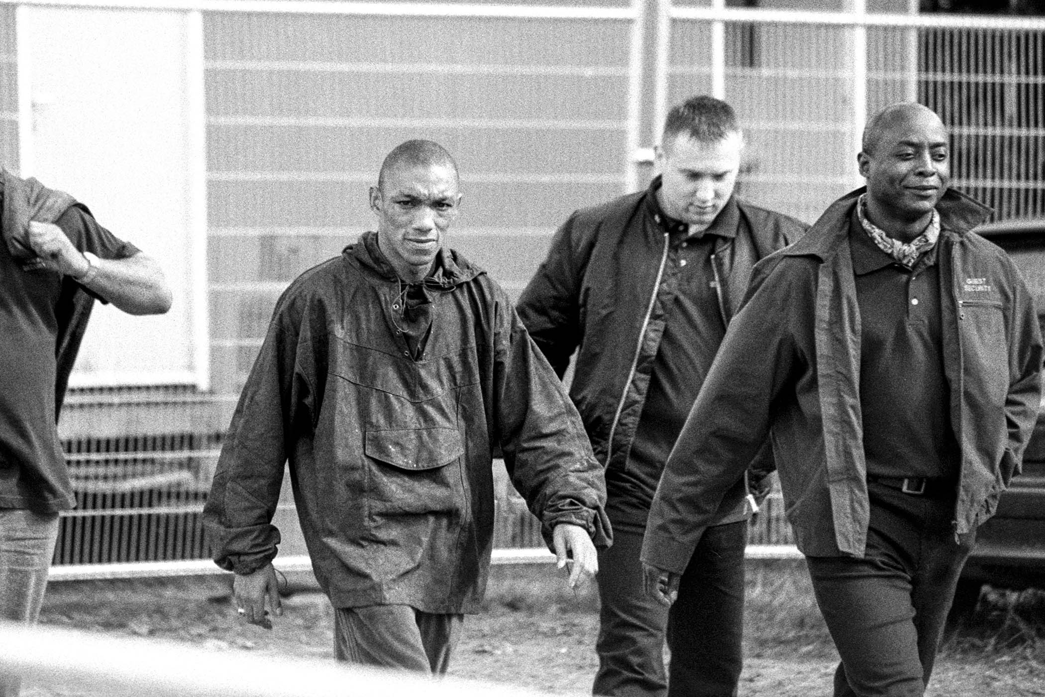 Tricky and his entourage at Glastonbury in 1998