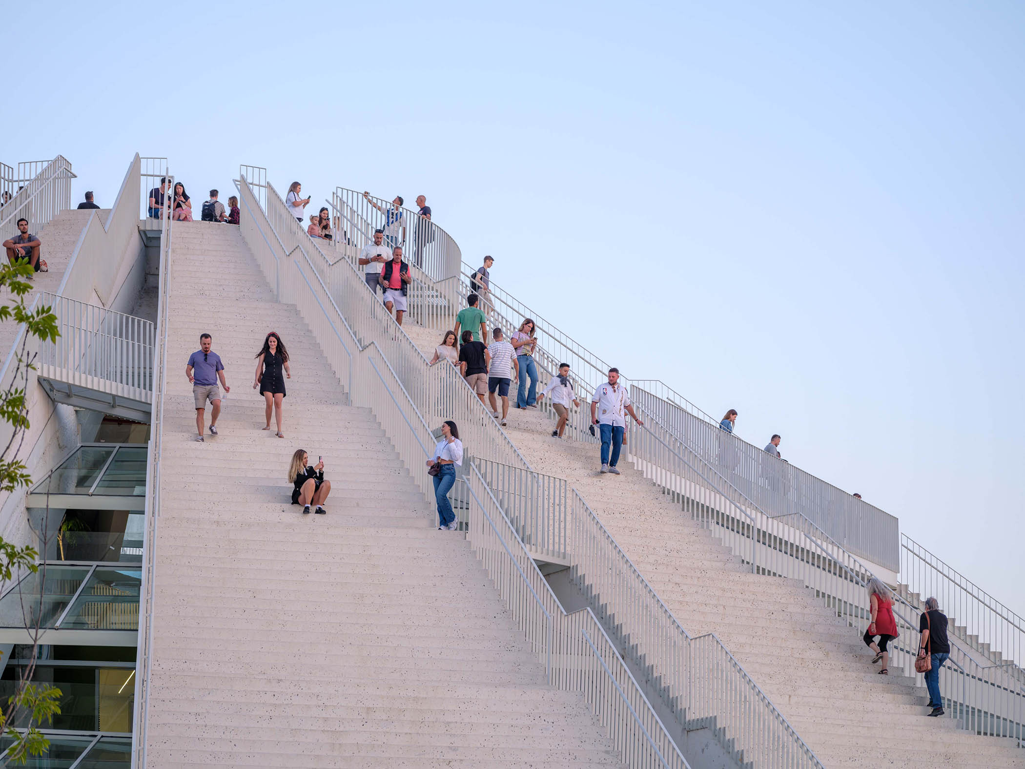 One of the Pyramid’s external staircases