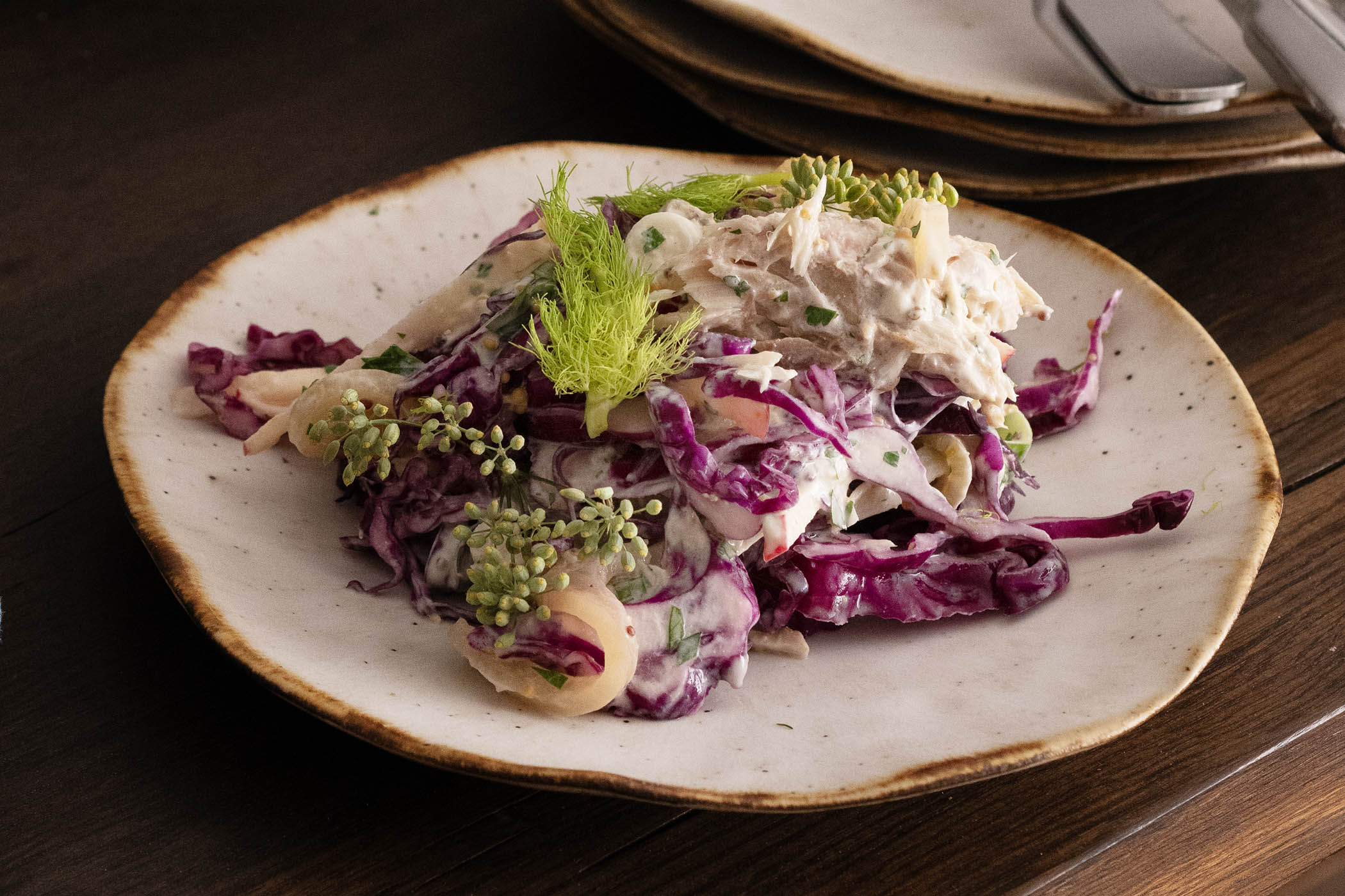 Nigel Slater’s recipe for smoked mackerel fennel slaw