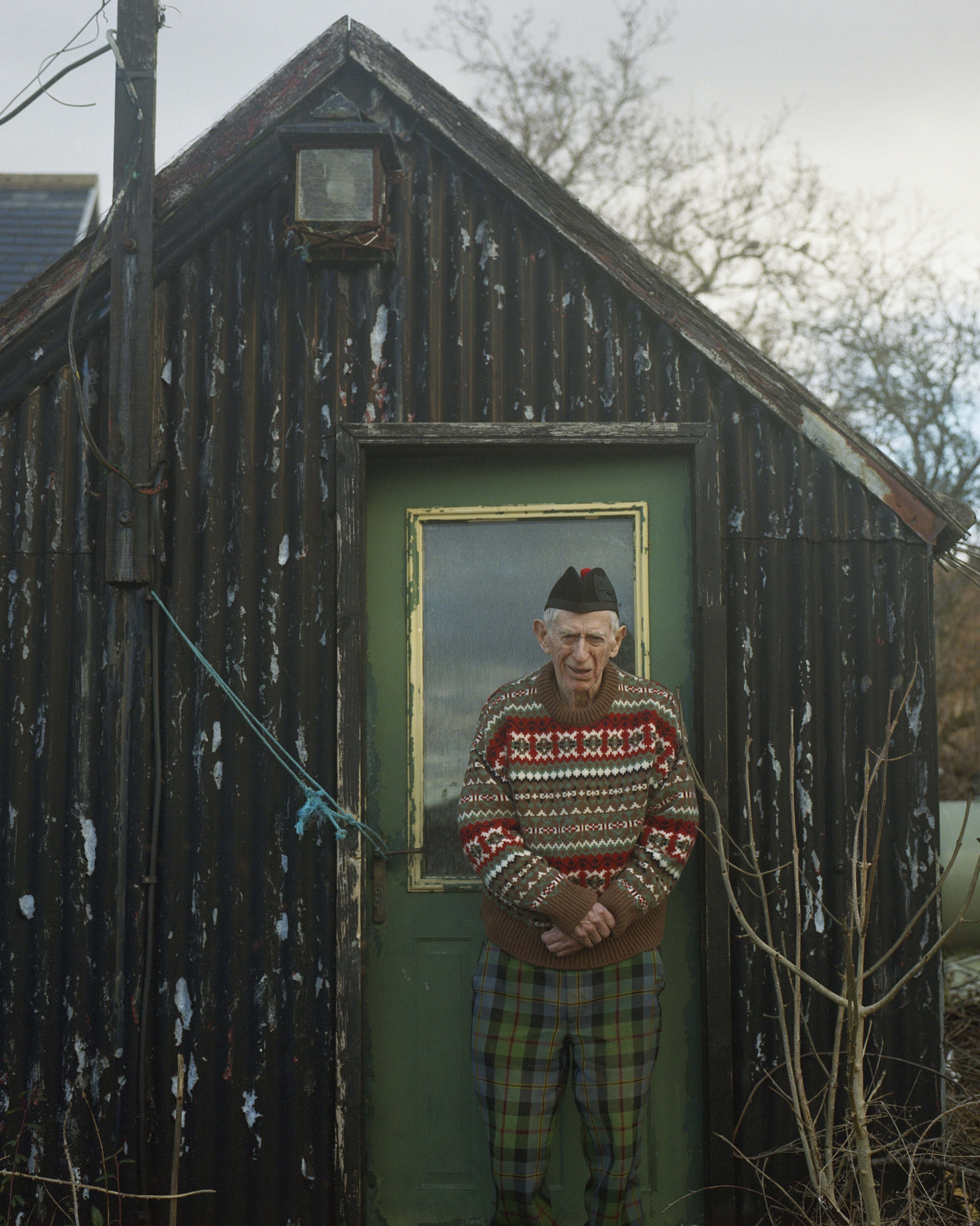 Peter MacAskill, 82; Peter is the founder of the Giant MacAskill Museum in Dunvegan. He wears a chunky hand knit fairisle by &Daughter