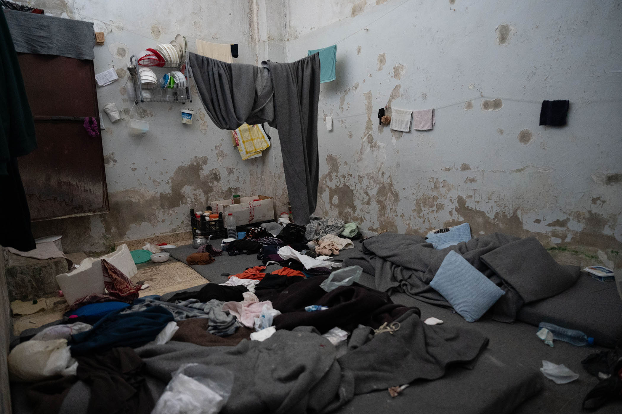 The women's detention facility at Mezzeh airbase.
