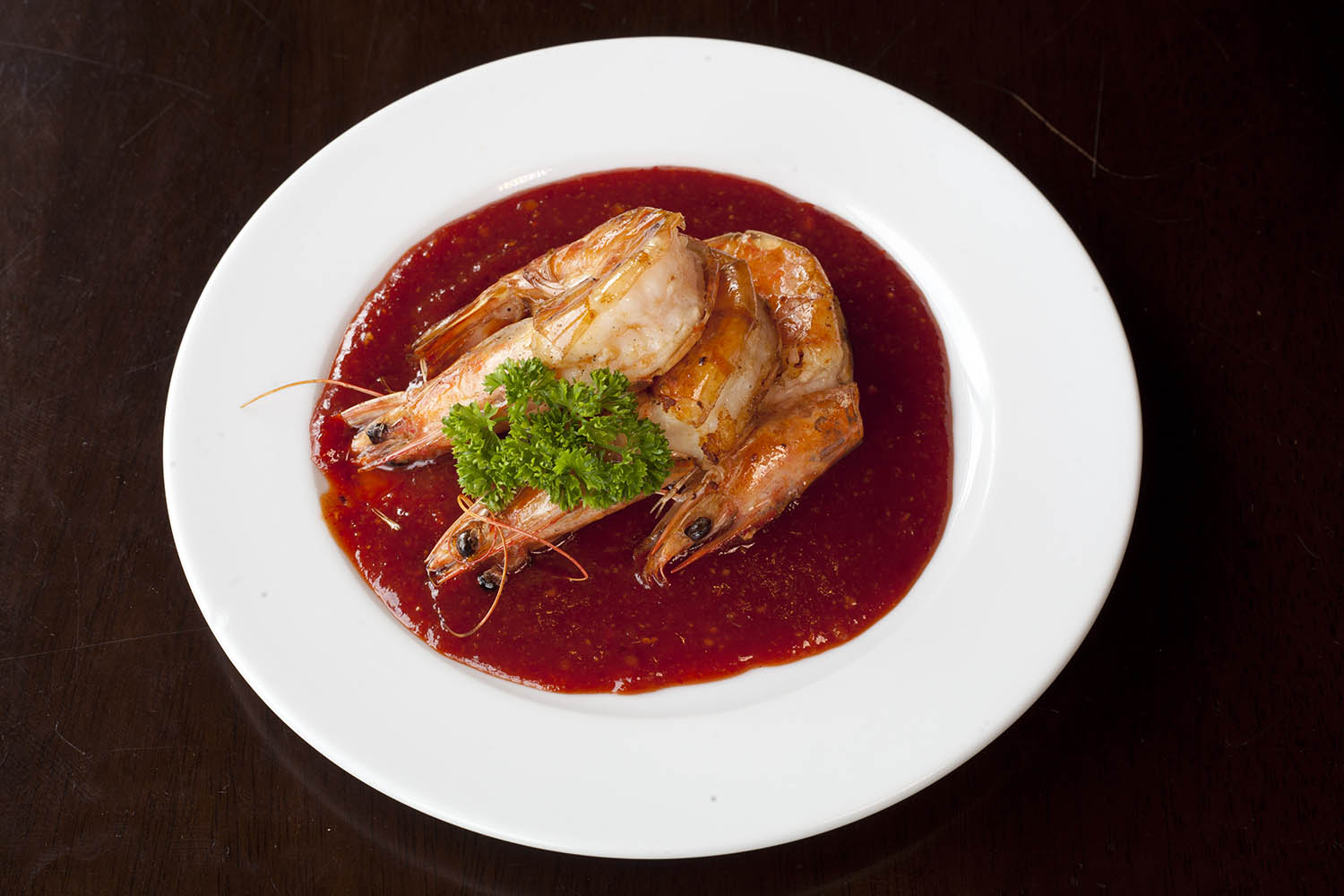 'Enormous': prawns and gochujang sauce