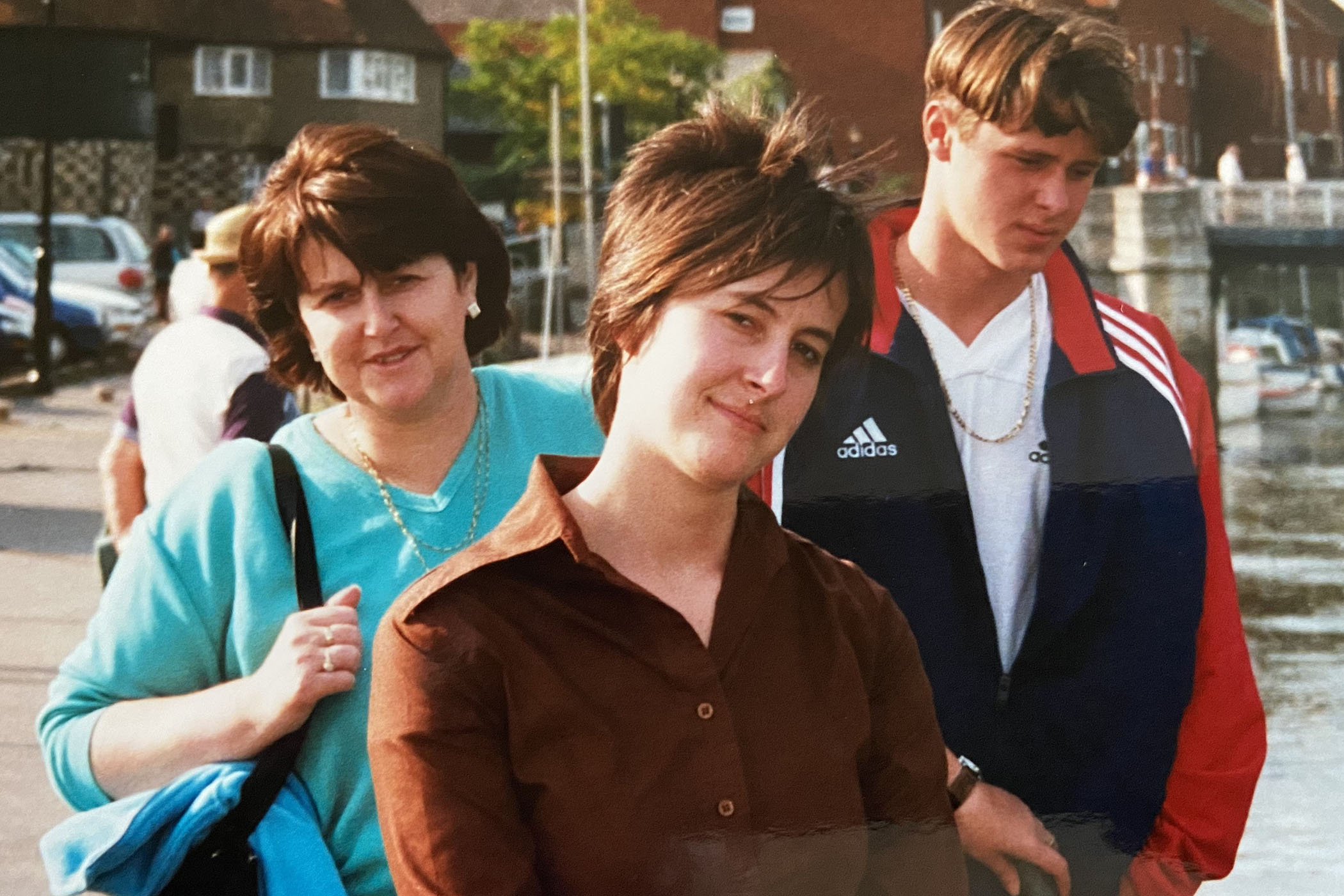 Nicola Wilding with her mother and brother, Billy, circa 1999.