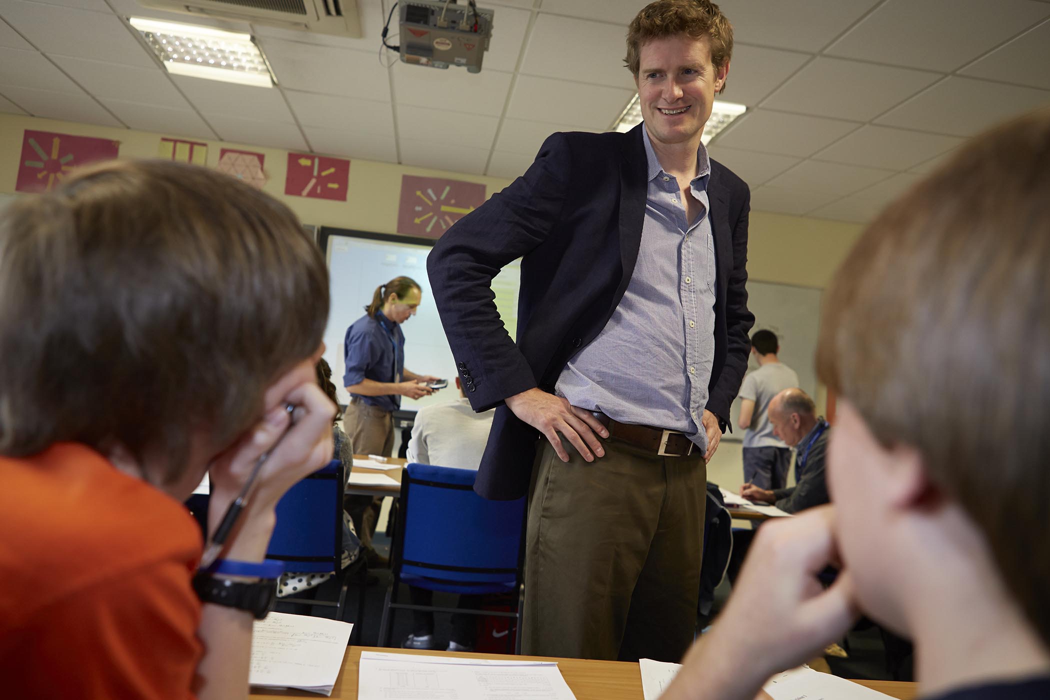 The former shadow education secretary visits a school in 2014