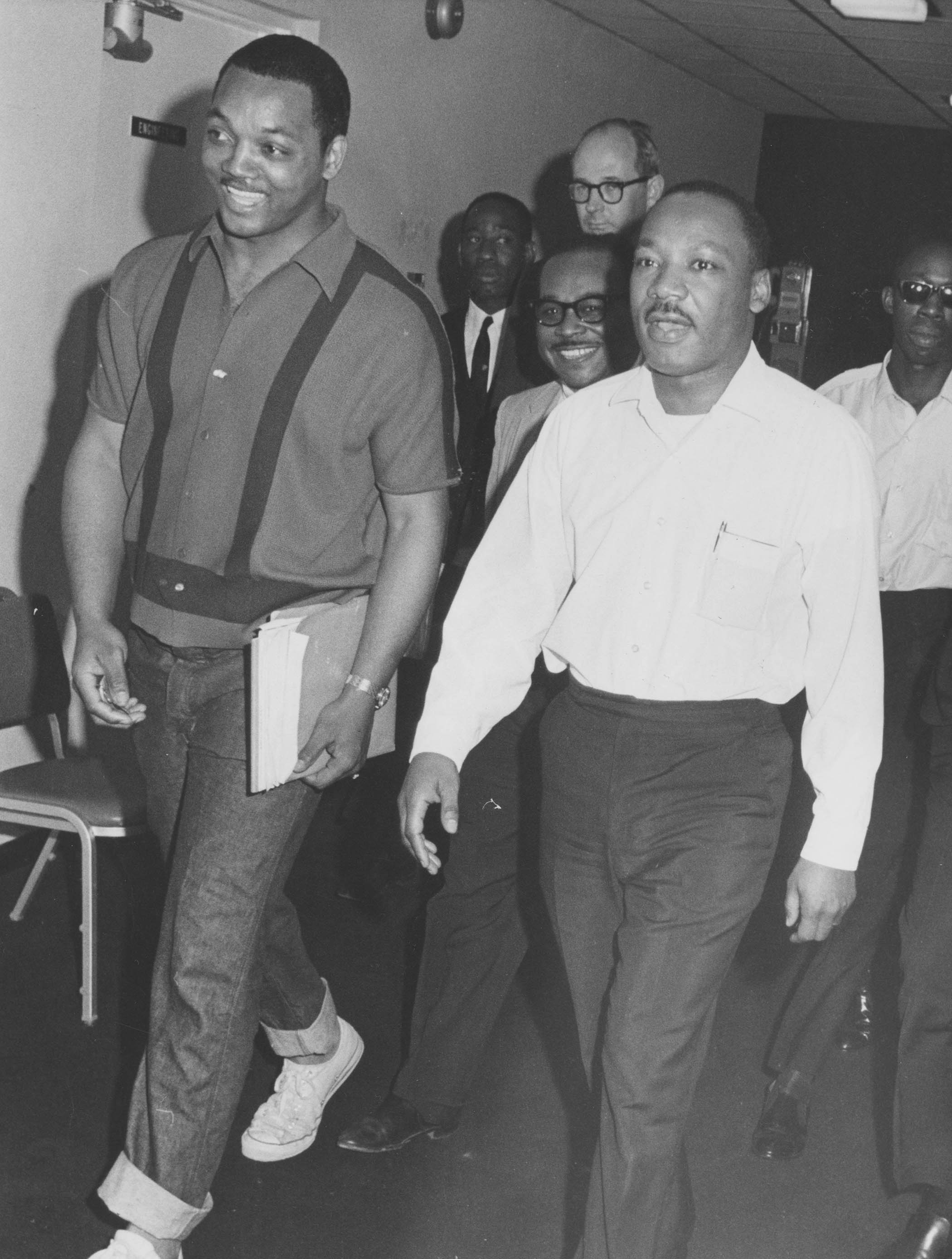 Martin Luther King, Jr. and Jesse Jackson in Cleveland, 1967