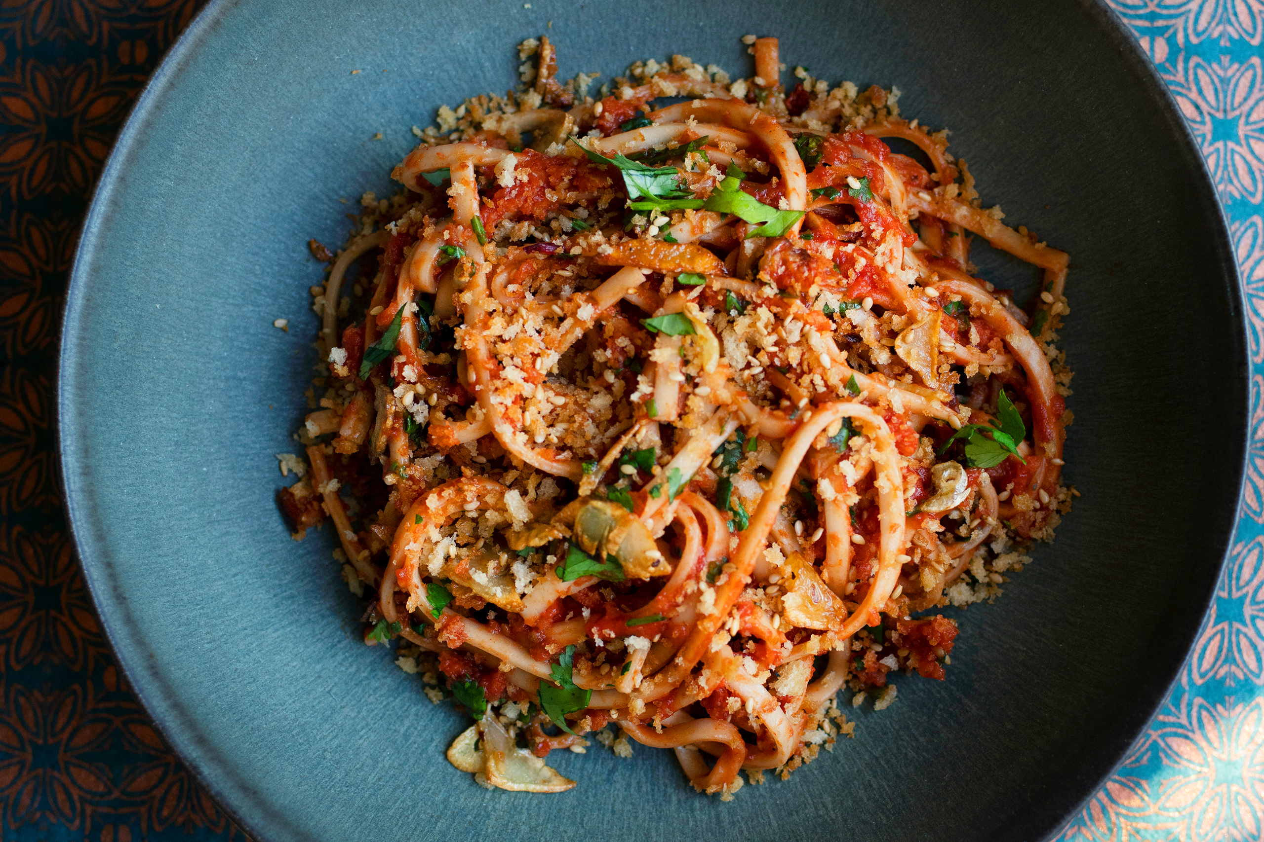 Nigel Slater’s noodles with sesame breadcrumbs