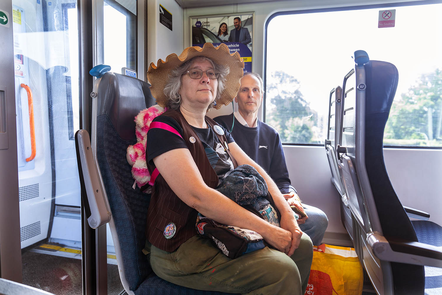 Ziggy Woodward and John Curtis ride the train from Bournemouth to Weymouth