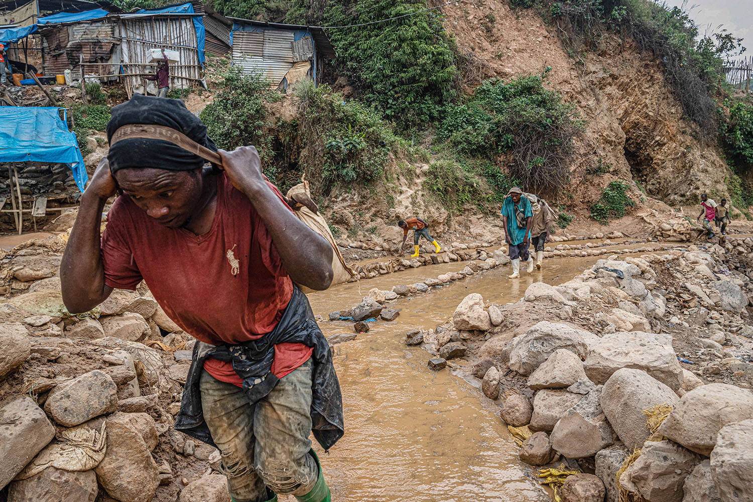 Miners in the South Kivu province in the east of Congo.