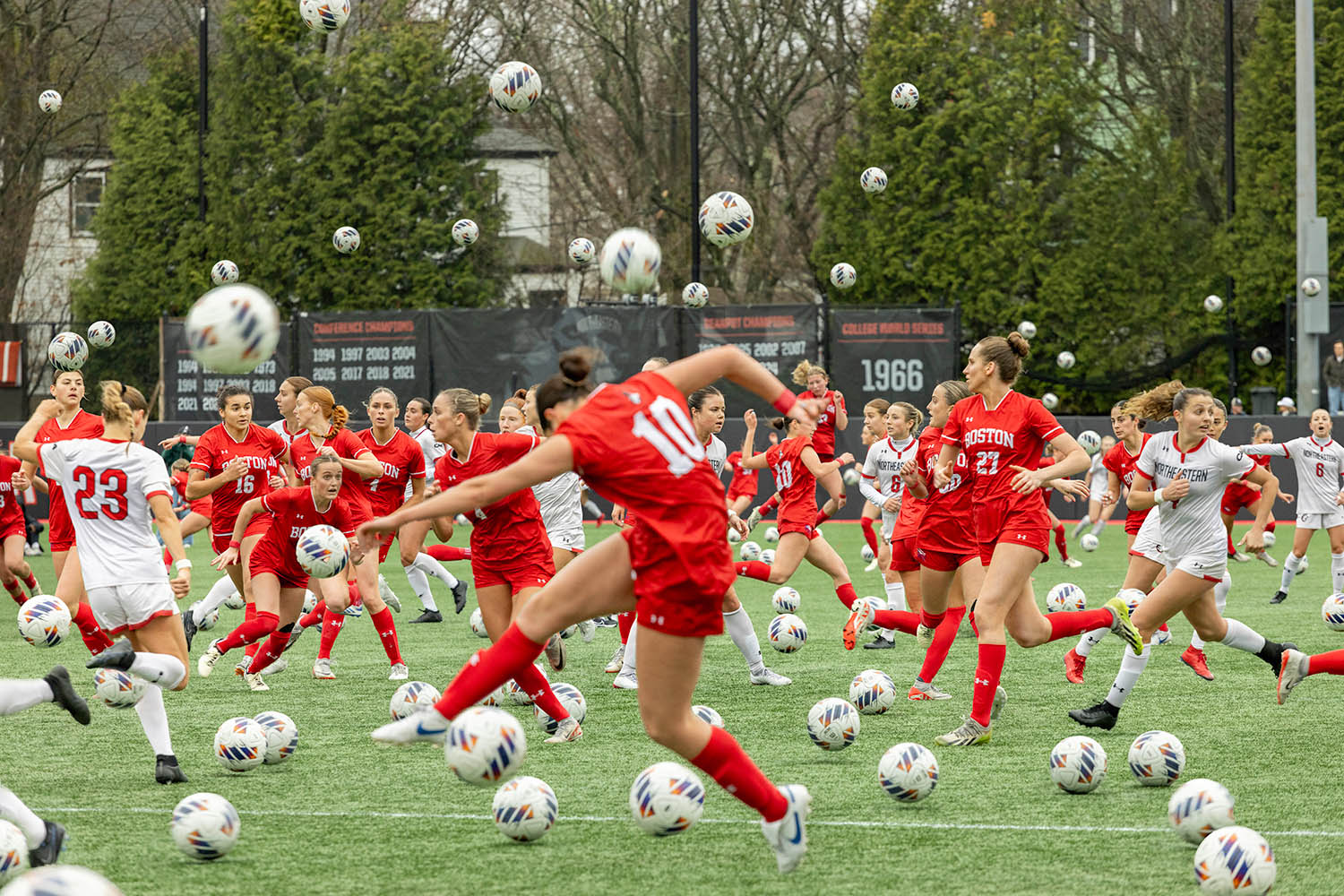 Women's football, Boston University at Northeastern, 2025. In 30 minutes 1,249 photos were taken, arranged in 242 layers