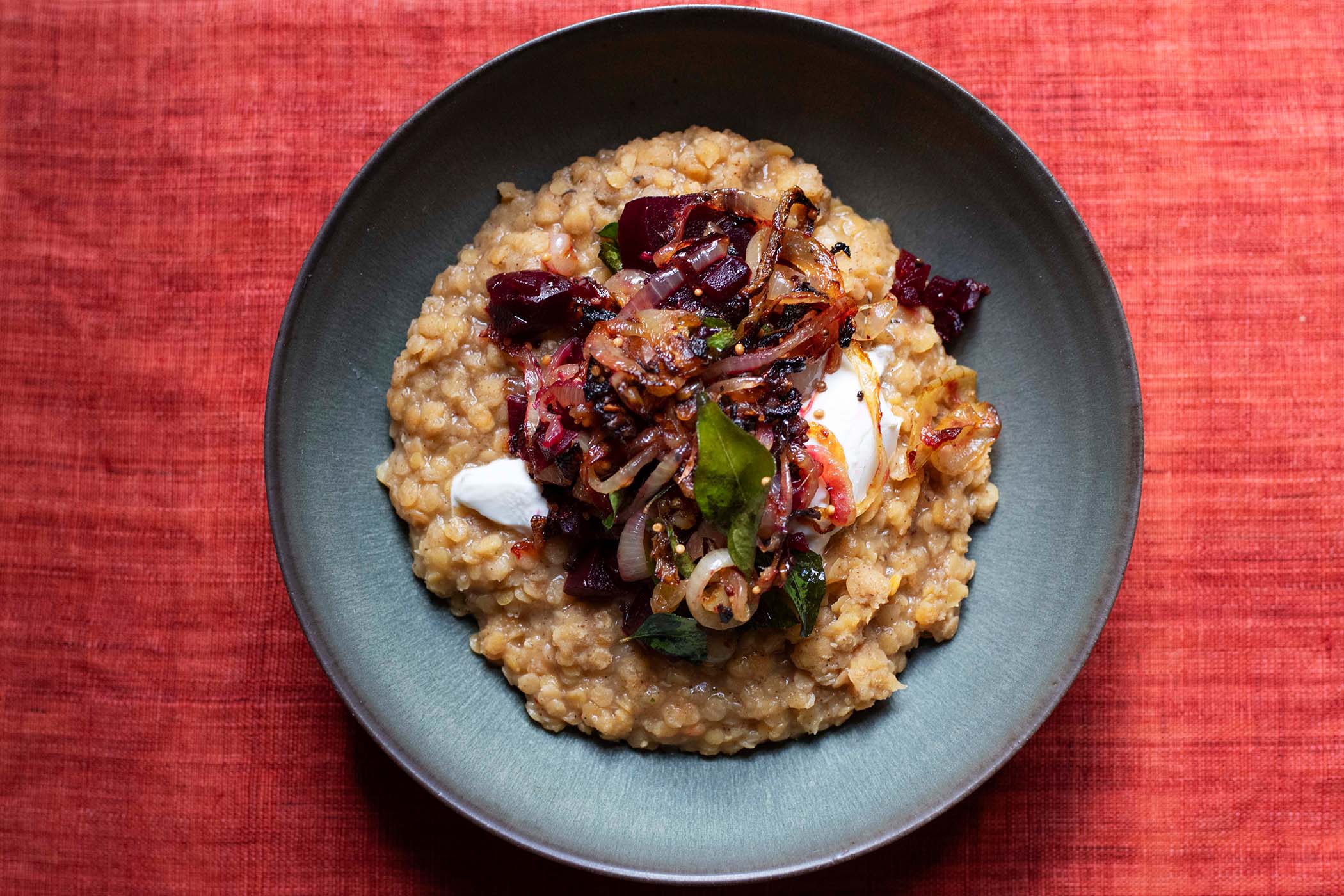 Nigel Slater’s midweek dinner: beetroot and brown lentils